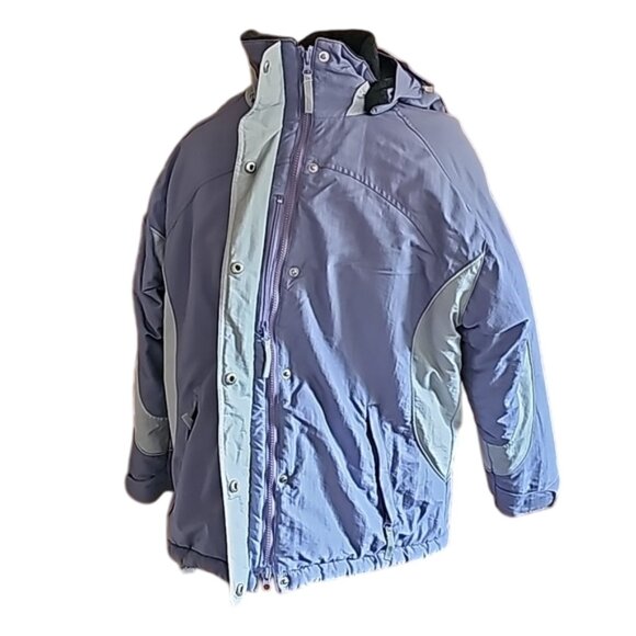 Vintage Alaska Frontier winter snow ski jacket removable hood zipper nylon coat - Picture 3 of 13